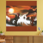 Abstracte kunst van het zuidwesten canvas afdruk (Insitu (Woonkamer))