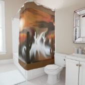 Abstracte kunst van het zuidwesten douchegordijn (In situ)