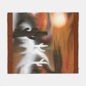 Abstracte kunst van het zuidwesten fleece deken (Voorkant (Horizontaal))