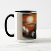 Abstracte kunst van het zuidwesten mok (Links)