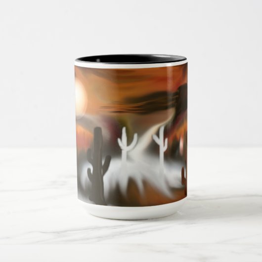 Abstracte kunst van het zuidwesten mok (Midden)