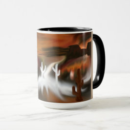 Abstracte kunst van het zuidwesten mok