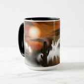 Abstracte kunst van het zuidwesten mok (Voorkant links)