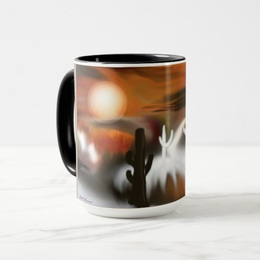 Abstracte kunst van het zuidwesten mok (Voorkant links)