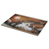 Abstracte kunst van het zuidwesten snijplank (Hoek)