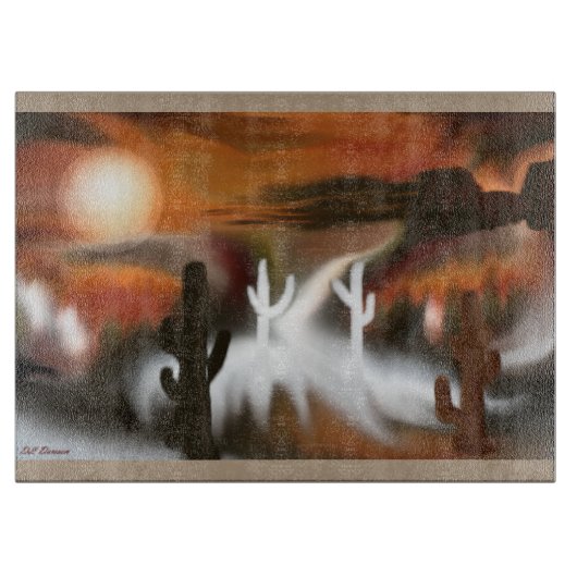 Abstracte kunst van het zuidwesten snijplank (Voorkant)