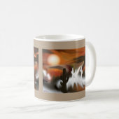 Abstracte kunst van het zuidwesten tweekleurige koffiemok (Voorkant rechts)