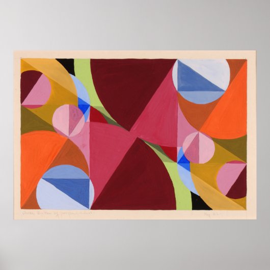 Abstracte kunst van Joseph Schillinger Poster (Voorkant)