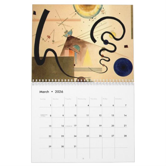 Abstracte kunst van Kandinsky Kalender (Mar 2026)