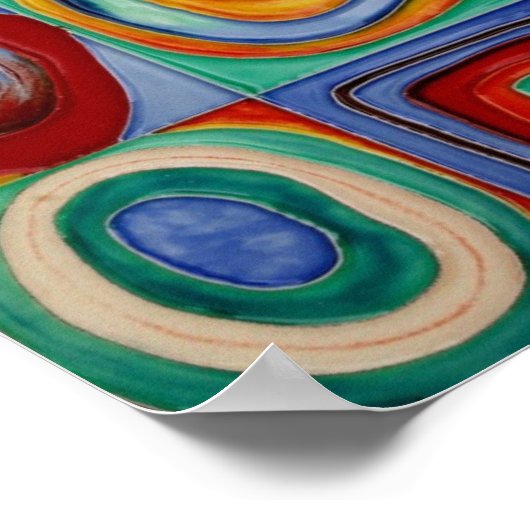 Abstracte kunst van Kandinsky Poster (Hoek)