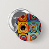 Abstracte kunst van Kandinsky Ronde Button 5,7 Cm (Voorkant /achterkant)