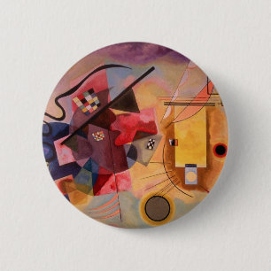 Abstracte kunst van Kandinsky Ronde Button 5,7 Cm