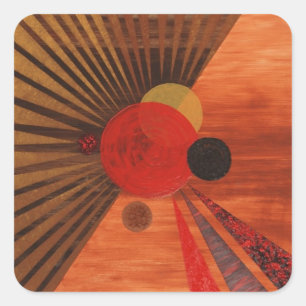 Abstracte kunst van Kandinsky Vierkante Sticker