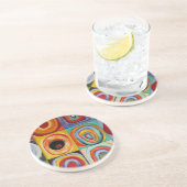 Abstracte kunst van Kandinsky Zandsteen Onderzetter (Zijkant)