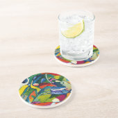 Abstracte kunst van Kandinsky Zandsteen Onderzetter (Zijkant)