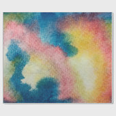 Abstracte kunst van kleurrijke heldere inkt en wat cadeaupapier (Vlak)