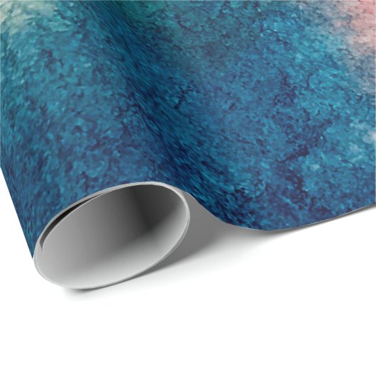 Abstracte kunst van kleurrijke heldere inkt en wat cadeaupapier (Rol Hoek)