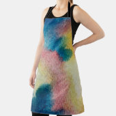 Abstracte kunst van kleurrijke heldere inkt en wat schort (Insitu)