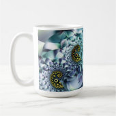 Abstracte kunst van koraal en schelpen koffiemok (Links)