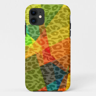 Abstracte kunst van Leopard Cubism Geometrisch p iPhone 11 Hoesje