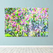 Abstracte kunst van liederen en water canvas afdruk (Insitu (Houten vloer))