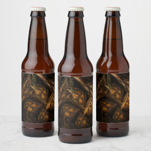 Abstracte kunst van moeder aarde bier etiket