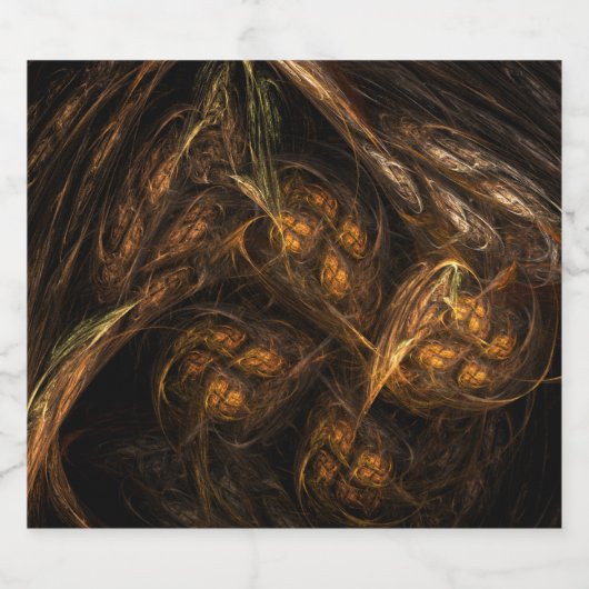 Abstracte kunst van moeder aarde bier etiket (Enkel label)