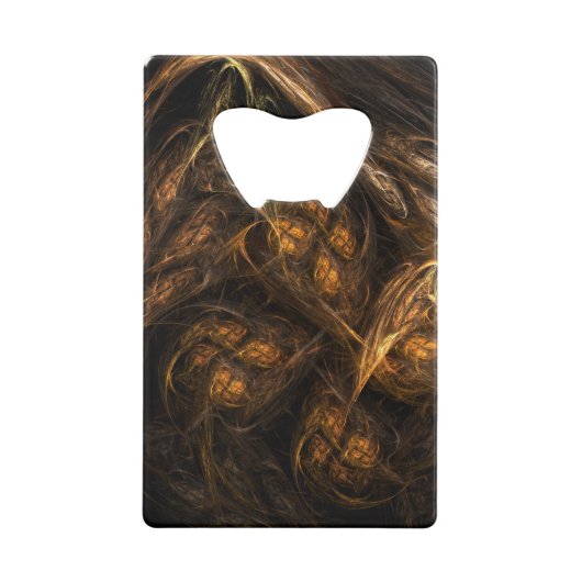 Abstracte kunst van moeder aarde creditkaart flessenopener (Achterkant)