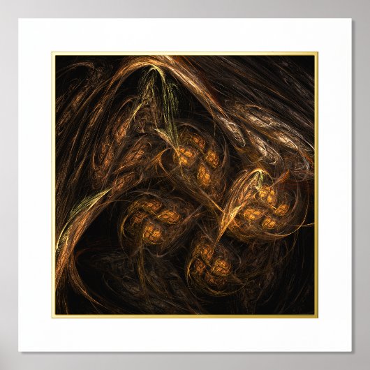 Abstracte kunst van moeder aarde folie afdrukken (Voorkant)