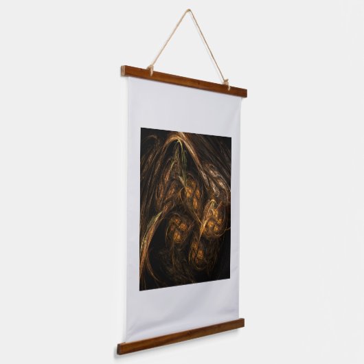 Abstracte kunst van moeder aarde hangend wandkleed (Gebogen)