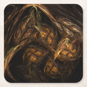 Abstracte kunst van moeder aarde kartonnen onderzetters