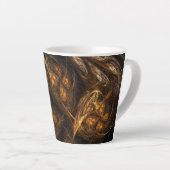 Abstracte kunst van moeder aarde latte mok (Rechterhoek)