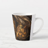 Abstracte kunst van moeder aarde latte mok (Rechts)