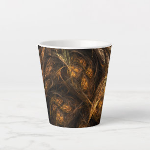Abstracte kunst van moeder aarde latte mok