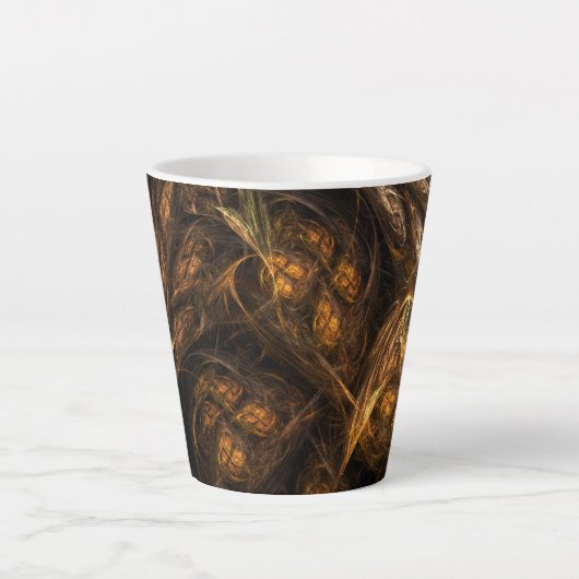 Abstracte kunst van moeder aarde latte mok (Voorkant)