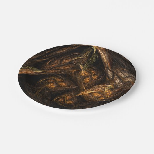 Abstracte kunst van moeder aarde papieren bordje (Gekanteld)