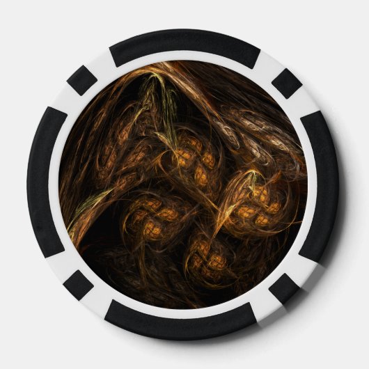 Abstracte kunst van moeder aarde poker chips (Achterkant)