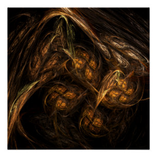 Abstracte kunst van moeder aarde poster