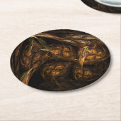 Abstracte kunst van moeder aarde ronde kartonnen onderzetter (Gebogen)