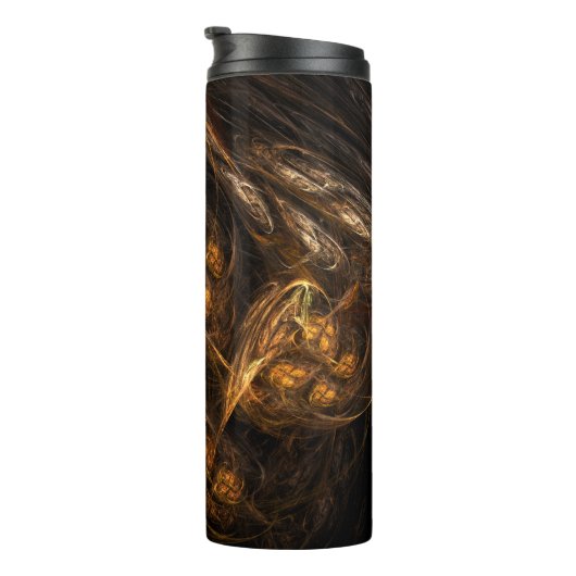 Abstracte kunst van moeder aarde thermosbeker (Geroteerd rechts)