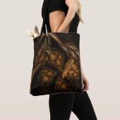 Abstracte kunst van moeder aarde tote bag (Dichtbij)