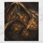 Abstracte kunst van moeder aarde wijn etiket (Enkel label)