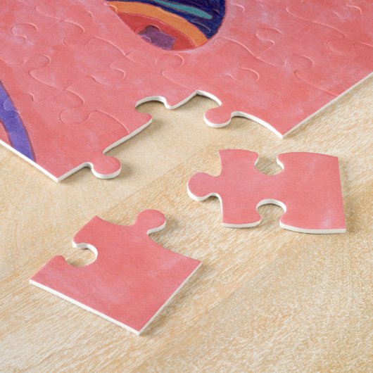 abstracte kunst van "Moon Crashers" Legpuzzel (Zijkant)