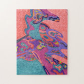 abstracte kunst van "Moon Crashers" Legpuzzel (Verticaal)