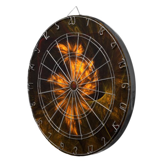 Abstracte kunst van Mystique Garden Dartbord (Voorkant Rechts)