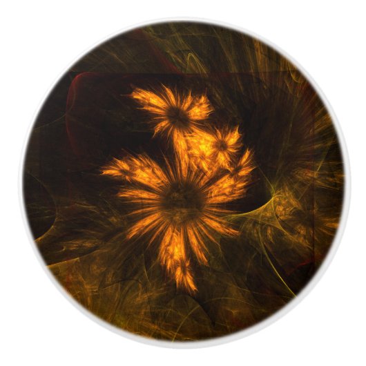 Abstracte kunst van Mystique Garden Keramische Knop (Voorkant)