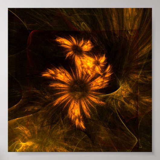 Abstracte kunst van Mystique Garden Poster (Voorkant)