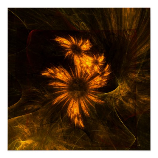 Abstracte kunst van Mystique Garden Poster (Voorkant)