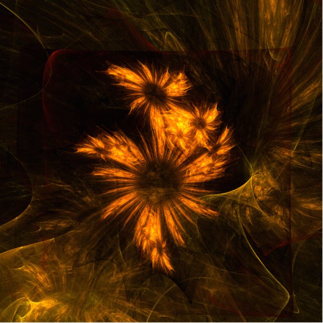 Abstracte kunst van Mystique Garden Staand Fotobeeldje (Voorkant)