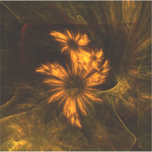 Abstracte kunst van Mystique Garden Sticker (Voorkant)